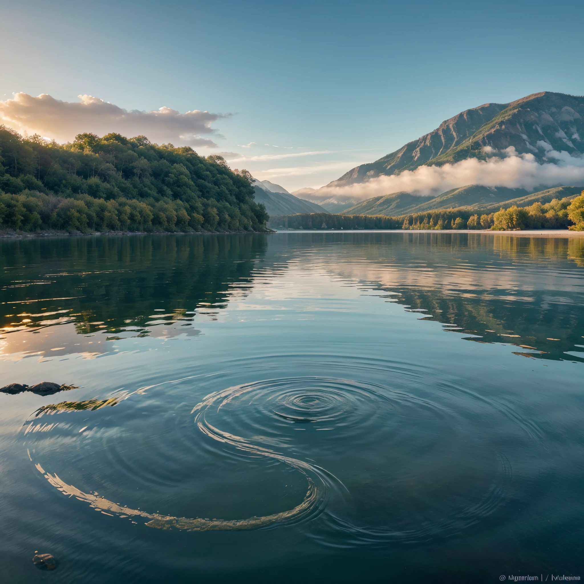 As the day comes to a close, the tranquil waters of lakes, rivers, or oceans transform into a serene stillness, inviting a sense of calm and tranquility. This image, depicted through a breathtaking photograph, captures the essence of peace and harmony. The vivid description showcases the crystal-clear surface of the water, reflecting the soft hues of a picturesque sunset, with gentle ripples barely visible. Every detail of this scene is perfected, from the vibrant colors blending seamlessly to the impeccable clarity that allows one to see the minutest of details beneath the surface. The sheer beauty and serenity showcased in this image evoke a profound sense of tranquility and offer a momentary escape from the chaos of the world.