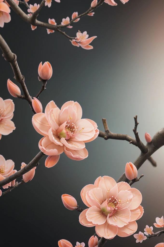 traditional chinese style, (Peach blossoms Blooming:1.4), petals falling, swirling vortexes, ethereal, octane render, enhance, intricate, (best quality, masterpiece, Representative work, official art, Professional, unity 8k wallpaper:1.3)