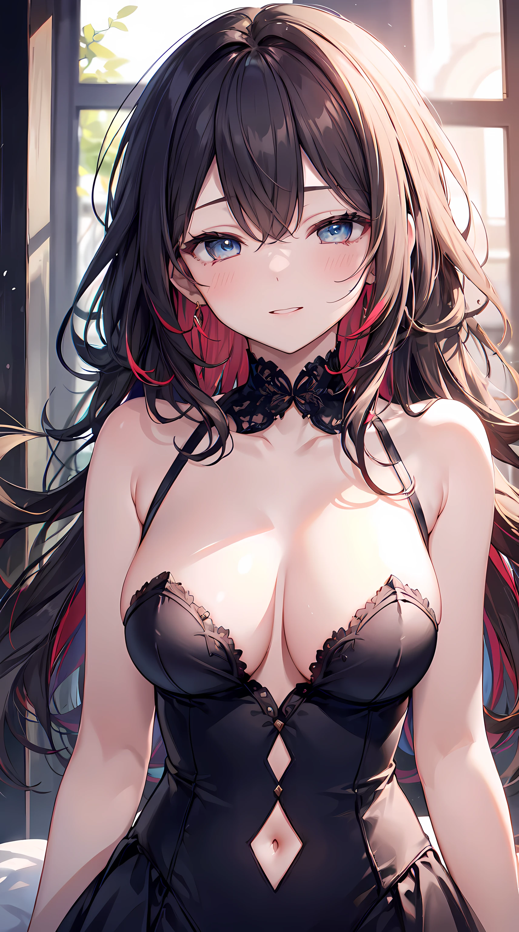 (Best quality,4K,8K,A high resolution,tmasterpiece:1.2),ultra - detailed,(actual,realistically),Vibrant colors,beautidful eyes,Delicate smile,face flushed,ctextured skin,tmasterpiece,k hd,Best quality,Gentle and beautiful woman,Mild,delicate and sexy collarbones,Charming goose egg face,二重まぶた,rosy lips,small-nose,random hair style,Random hair color,random costume,Huge big breasts,self-assured,Elegant,the shy,The feeling of happiness,Slight blush,gorgeous one,perfect pubic bone,coquetry,Close her eyes