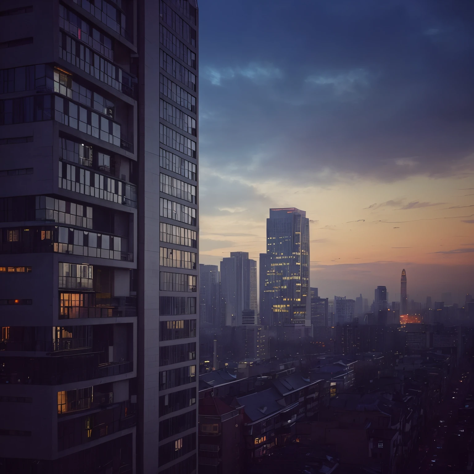 at dusk at golden hour,View of a city with a bell tower, Prime time in Beijing, twilight in the city, city dusk landscape, twilight background, Shooting of the Leica SL2, City sunset, city sunset night, cinematic morning light, Shot with Sony A7R camera, beautiful cityscape, busy cityscape, inspired by Cheng Jiasui, city morning