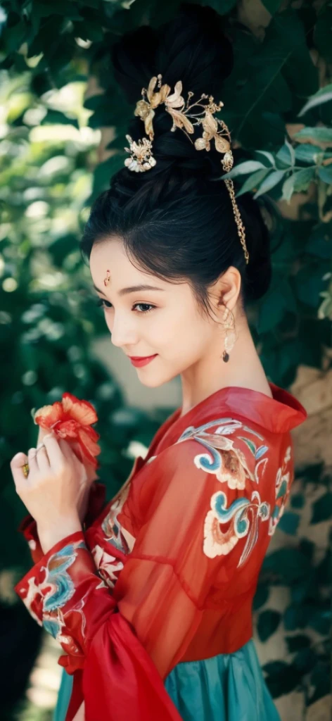 (On a table, Best quality, realistically, ultra - detailed, meticuloso, A high resolution, 8k wallpaper), Close-up portrait of a beautiful woman, Chariada, Smiling, light brown messy hair, Perfect dynamic composition, 美丽meticuloso的眼睛, Just like the cover of a fashion magazine, On campus