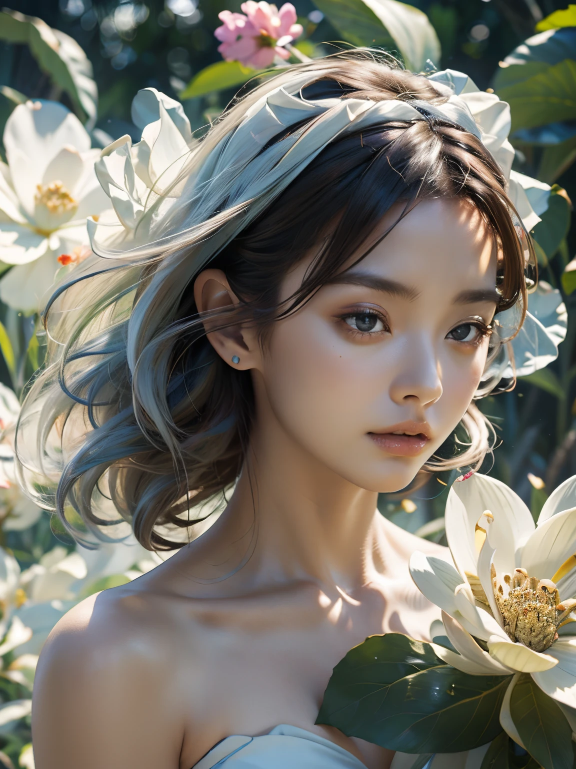 (animation,moving,animated,motion),(a girl in the garden of blooming flowers),(naked)

(best quality,4k,8k,highres,masterpiece:1.2),ultra-detailed,(realistic,photorealistic,photo-realistic:1.37),HDR,UHD,studio lighting,ultra-fine painting,sharp focus,physically-based rendering,extreme detail description,professional,vivid colors,bokeh

(landscape, botanical garden, colorful flowers in full bloom),(fractal art:1.1, abstract, psychedelic, vibrant),(soft,hazy,pastel colors),(golden-hour lighting, gentle sunlight filtering through trees, delicate shadows)