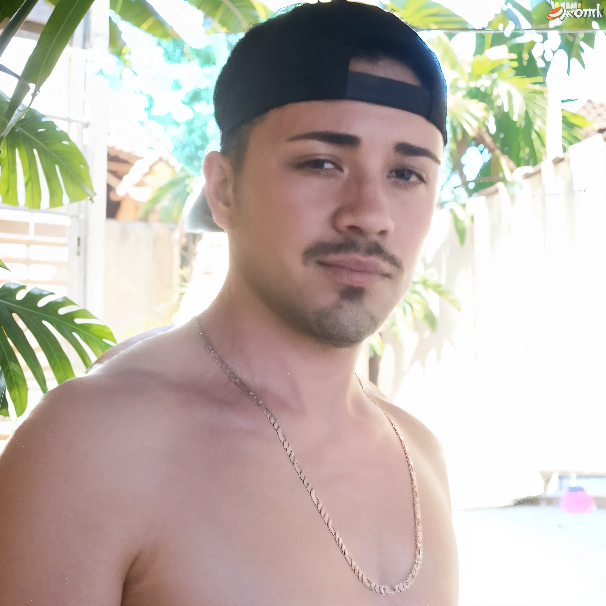 clima tropical, garoto com bom fisico, oassis