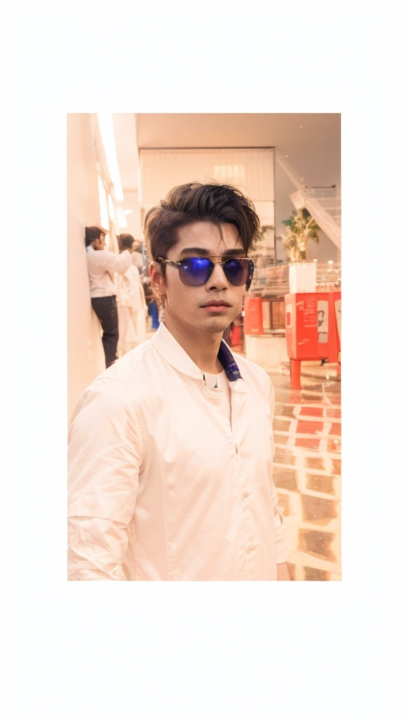 1 boy, standing on roof, light,orignal face,handsome,cartoon,8k ultra,bangladeshi