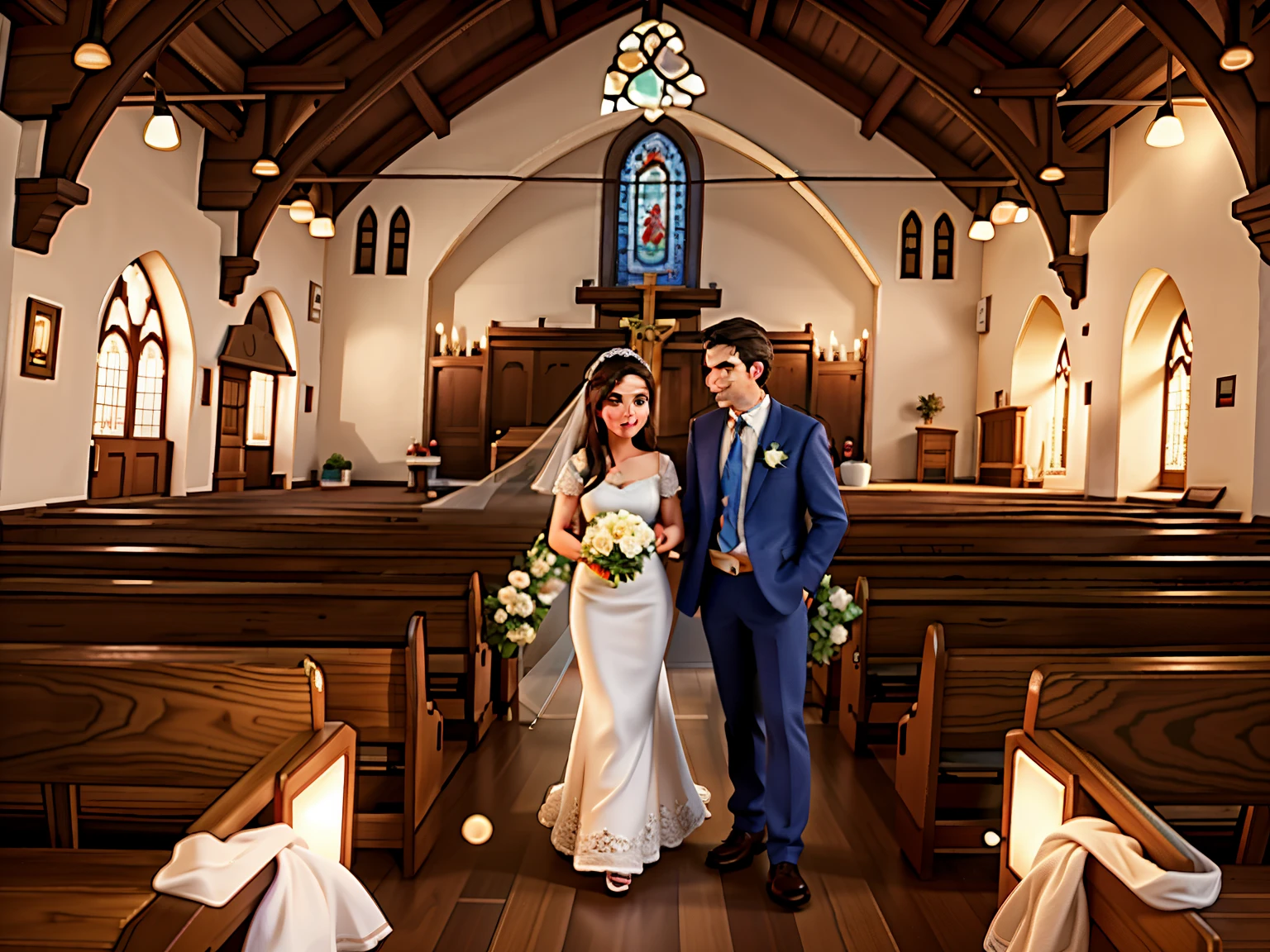 Pareja arafed de pie en una iglesia con lazos blancos en los brazos., de pie frente al altar, Novios, Foto de boda, boda, Mira los detalles, Historical setting, Pareja feliz, De pie en una iglesia, Karla Ortiz, Jacqueline E, por Robbie Trevino, Imagen de perfil, por Joy Garnett, por Gwen Barnard