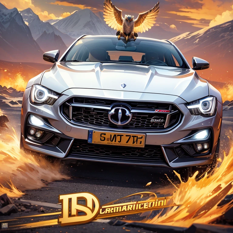 Logo de um carro sendondirigido por uma coruja com o nome abaixo do carro em letras grandes owlrides