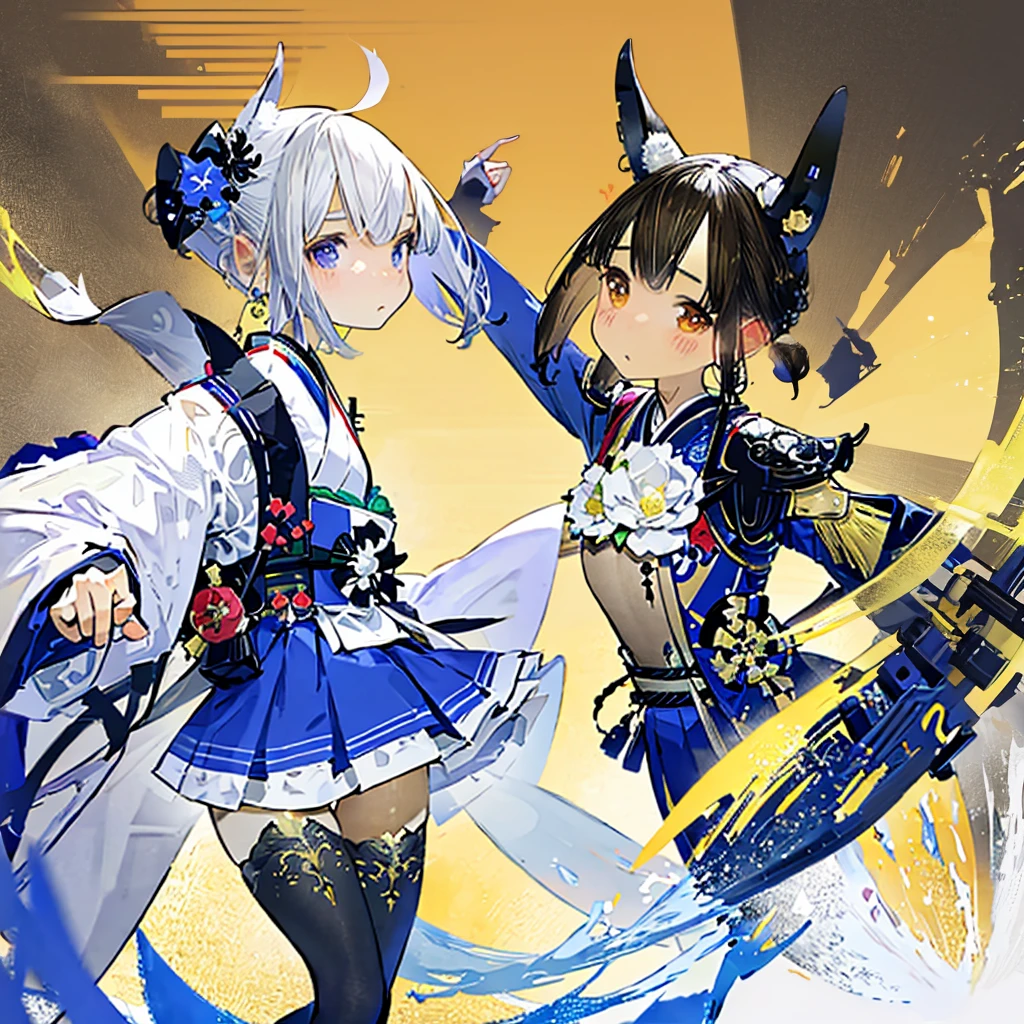 anime girl with bunny ears and black stockings posing for a picture, 2b, 2 b, flirty anime witch casting magic, shikamimi, wearing kimono armor, from girls frontline, onmyoji detailed art, highly detailed exquisite fanart, fine details. girls frontline, kantai collection style, onmyoji, girls frontline style, a sexy maid in a magical forest