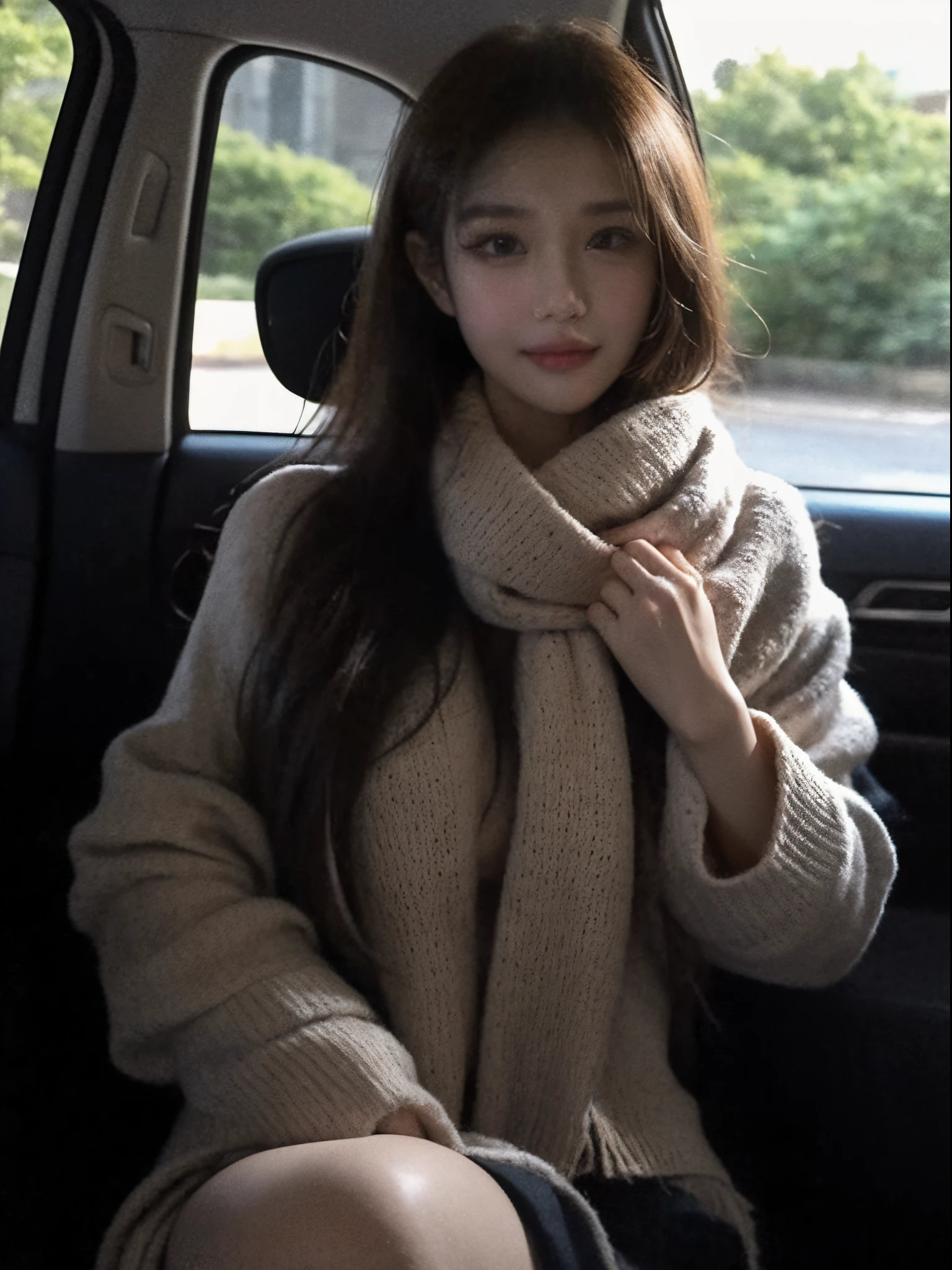 Man wearing scarf sitting in car, jinyoung shin, Nam Jae-yeon, Cui Xianhua, sits in her car, Lee Ji-eun, lee ji eun, Parking distance - minutes, Bae Xiuzhi, sangsoo jeong, Korean girls, Ziyu was born twice, 1 8 yes, Huang Shishi, Urzans