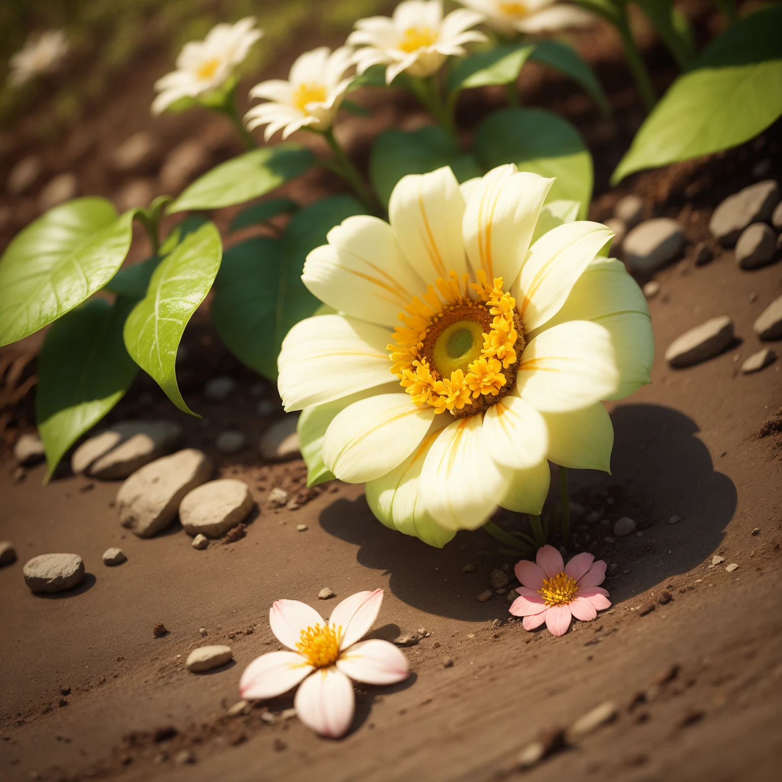There is a flower blooming in the garden,Close-up Shot Shot