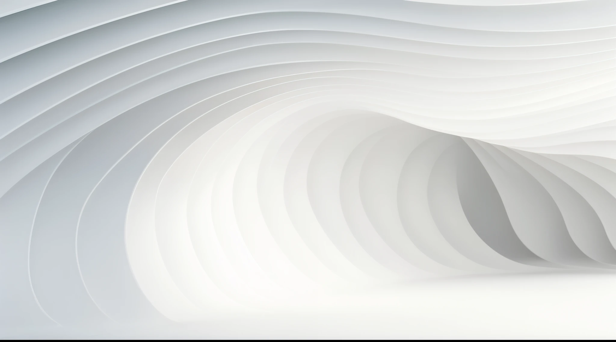 There was a white room,There are a lot of white lines, indoor background, Sharply defined、lisses、white walls, white architecture, White building, abstract cave scene, Rippled white landscape, The background is white, White background with shadow, The background is white, vortex architecture, Smooth curve design, white minimalistic background