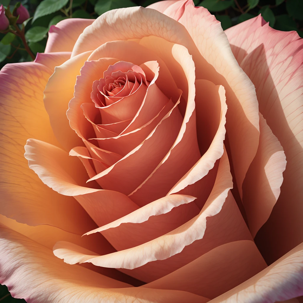 A close-up shot of a rose blooming in full bloom