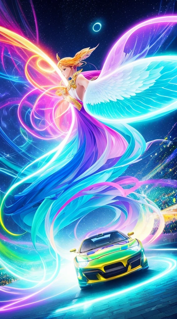 Image idea of competition of light、mystical、There is a sense of speed、colourfull、use perspective、high-level image quality