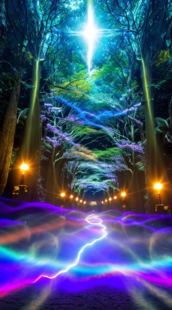 Image idea of competition of light、mystical、There is a sense of speed、colourfull、use perspective、high-level image quality, master piece, best quality , detailed , ((background only))