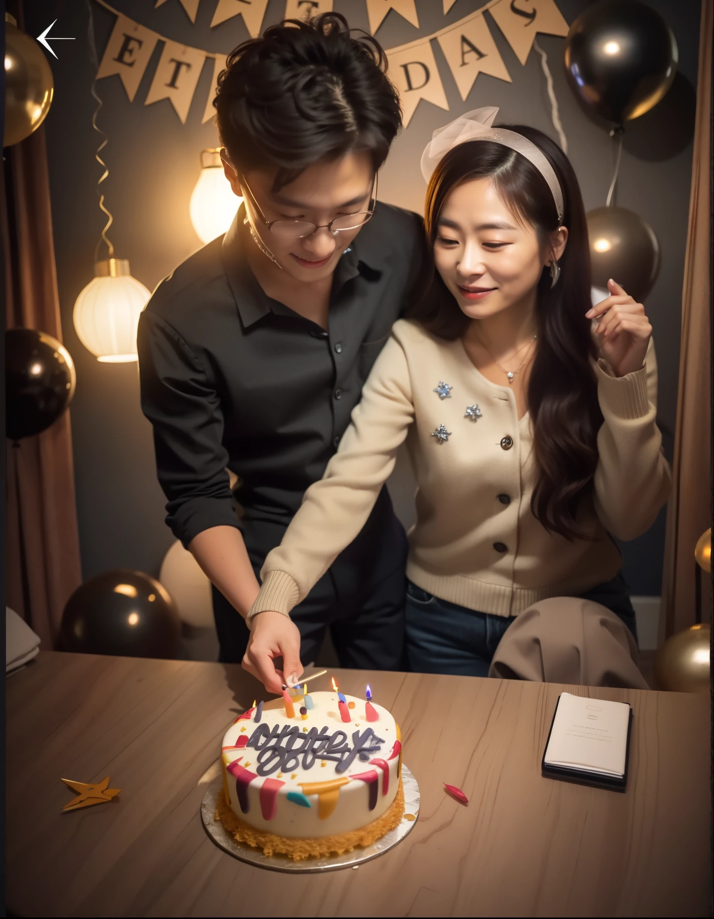 they are looking at a cake with candles, Foto tomada con la Nikon D750, Foto tomada con Nikon D 7 5 0, Happy birthday, Imagen tomada con Canon EOS 5 D Mark IV, Imagen tomada con Canon Eoa 6 D Mark II, Tomada con Canon 5D MK4, celebrating a birthday, holding a birthday cake, Foto tomada con Sony A7R