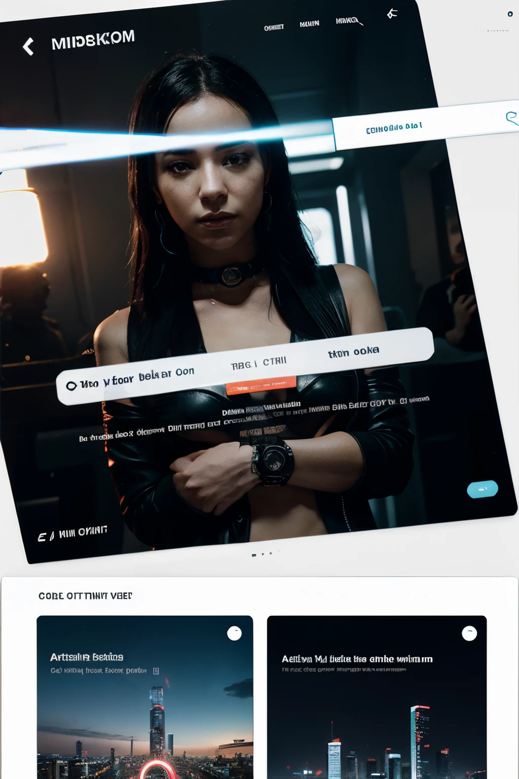 Mini Program Design UI Ticketing Cool Icons Multi-page Cyberpunk Interaction