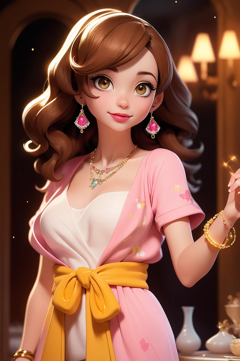 (AI_Misaki),((best quality)), ((masterpiece)), (detailed), 1girl gorgeous light and shadow , bracelets ,necklace ,earrings ,jewelry , Colombia, open robe