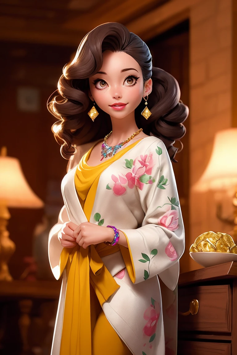 (AI_Misaki),((best quality)), ((masterpiece)), (detailed), 1girl gorgeous light and shadow , bracelets ,necklace ,earrings ,jewelry , Colombia, open robe