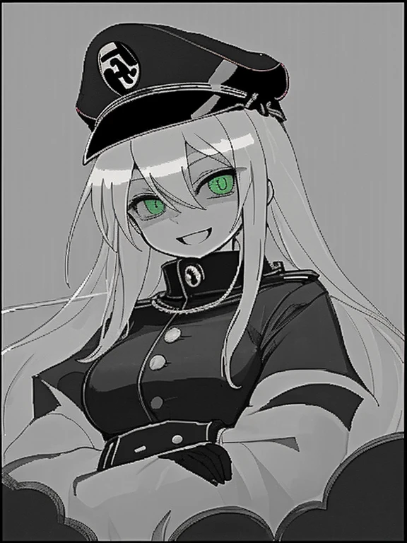 city street,
beautiful (facism With fascist clothes and fascist hat sadistic smilegirl:1.2), opened mouth, headshot
BREAK
lowres, pixelated, limited palette, dithered shading