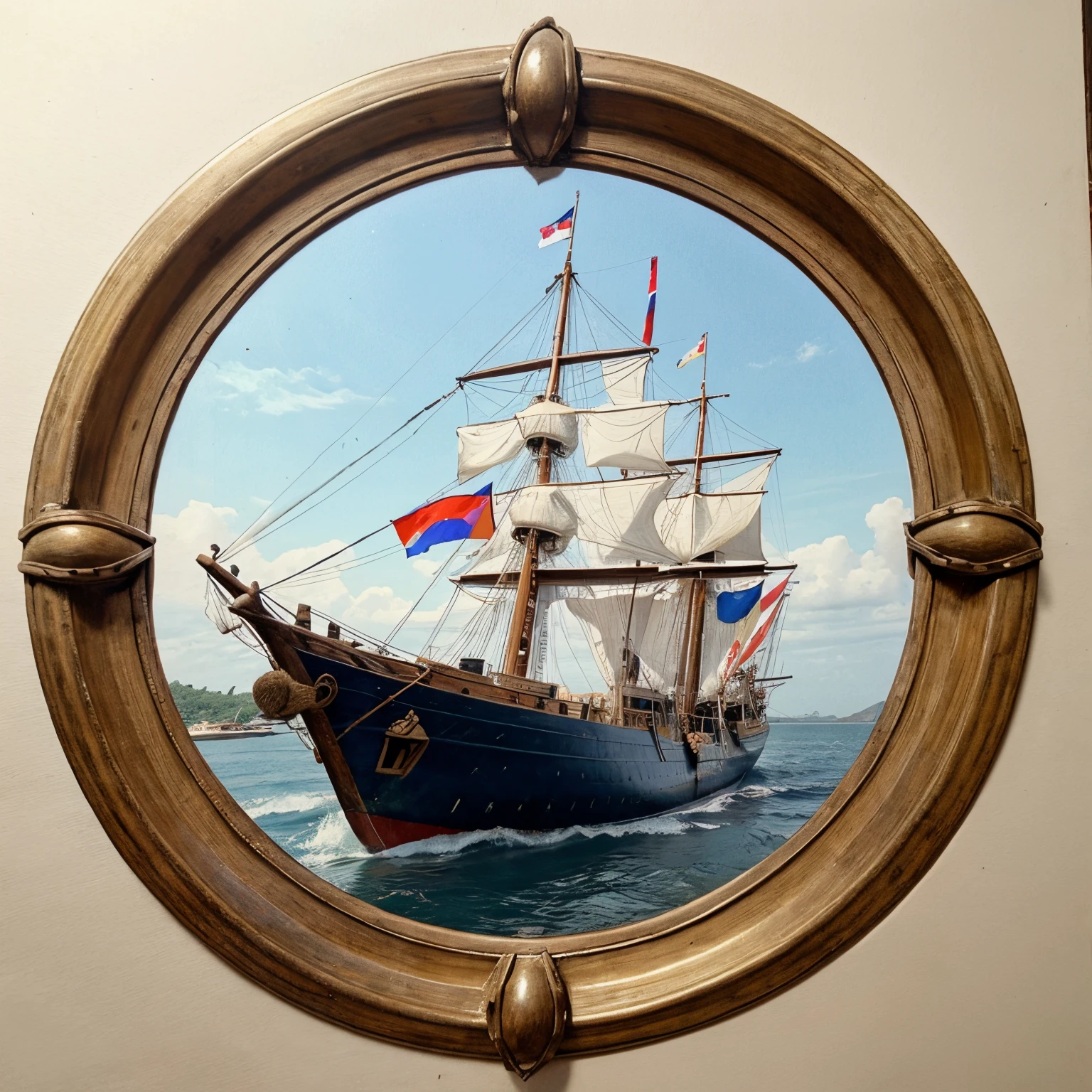 Give me a sample of Traditional Philippine drawing Art it must be Maritime Transport
