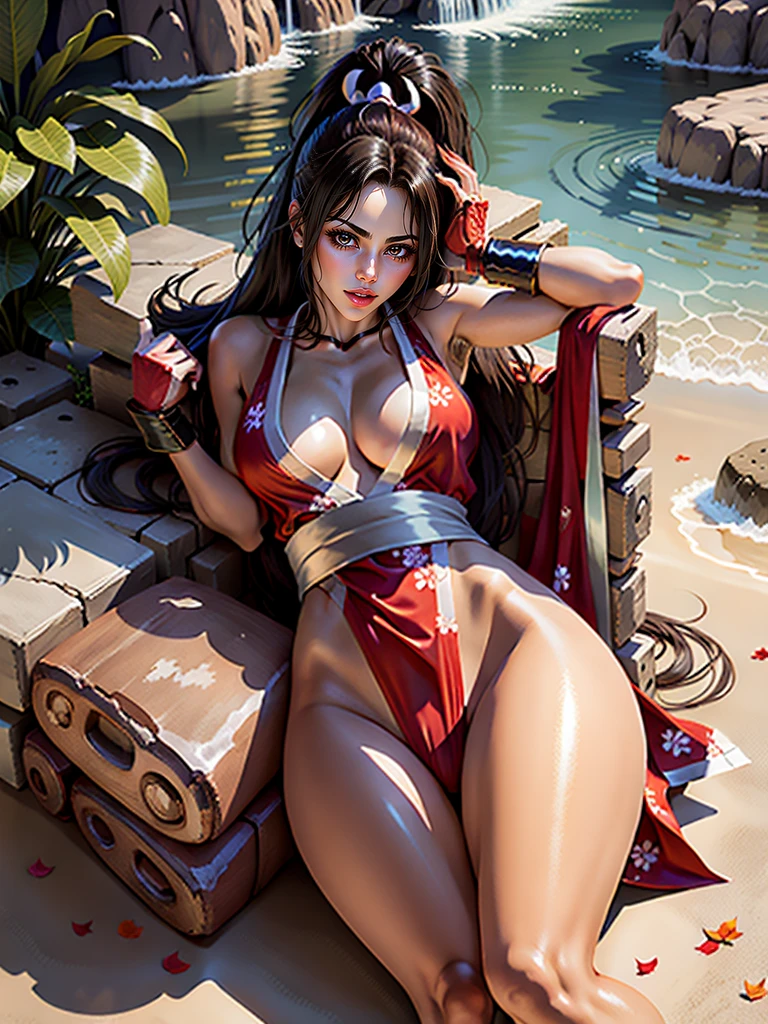 labios ligeramente abiertos, Mai Shiranui