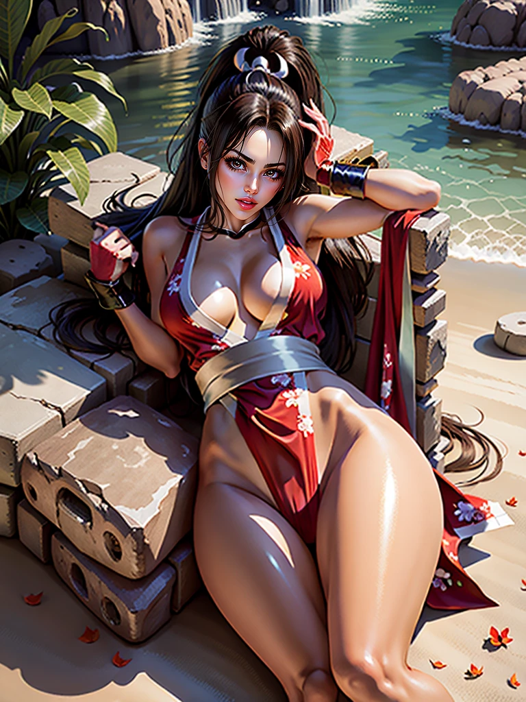 labios ligeramente abiertos, Mai Shiranui