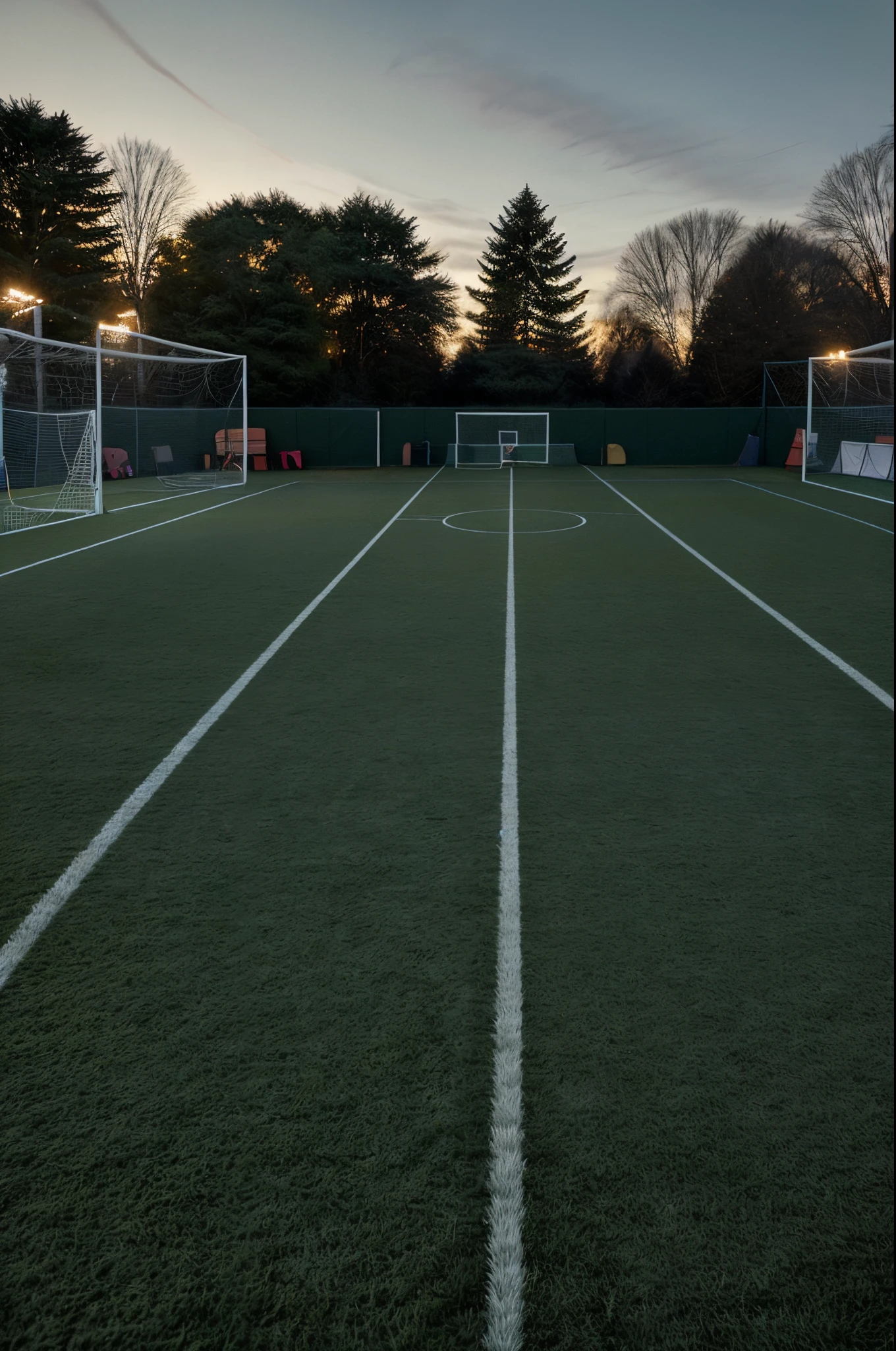 christmas，soccer court，atmosphere，grassy fields