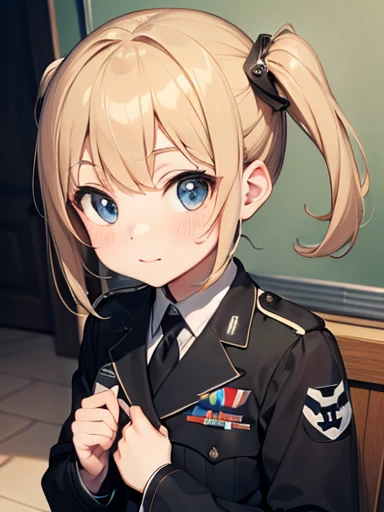 adolf hitler and goebbles as cute little anime girls, ww2 nazi german,