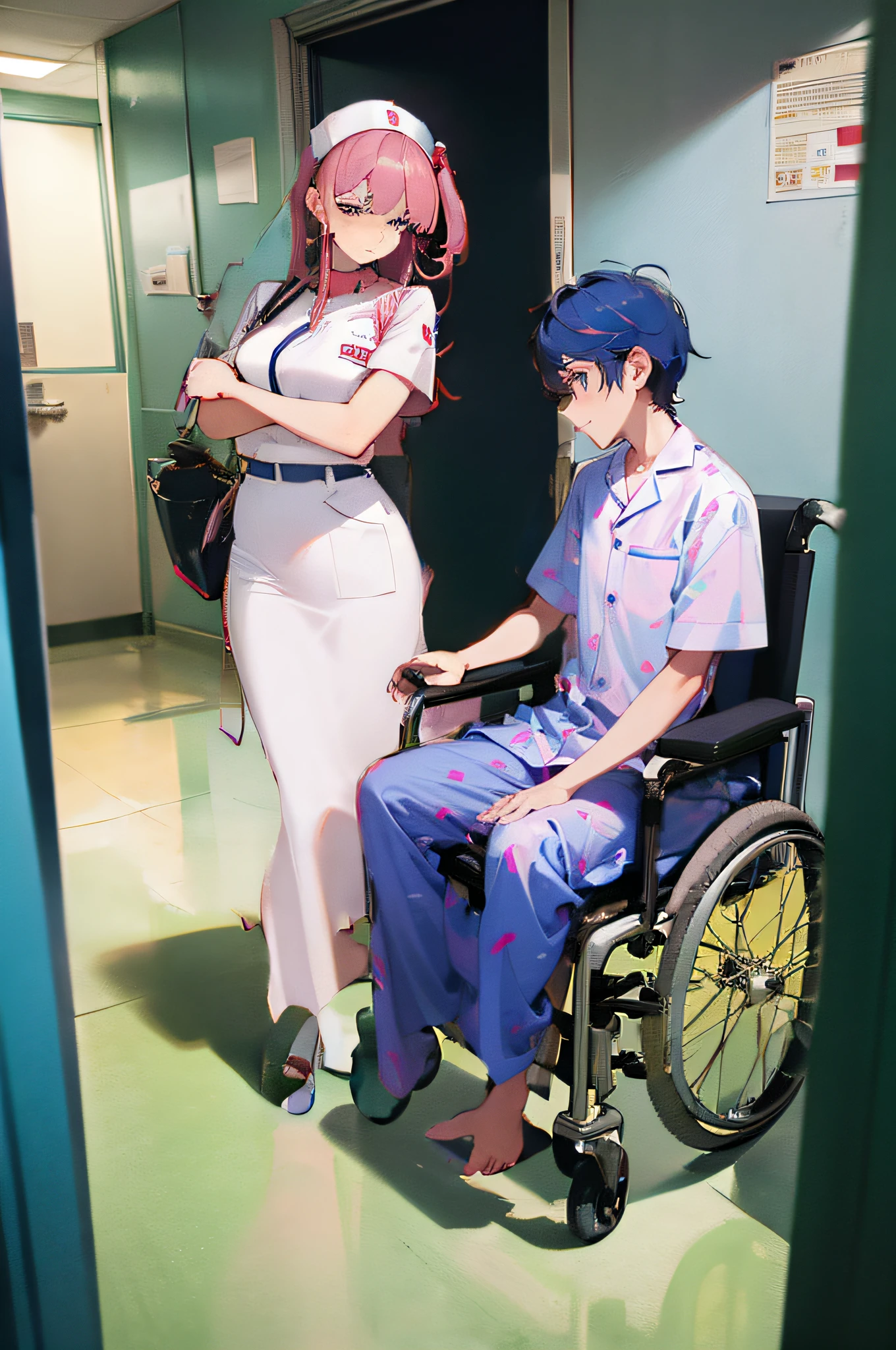 Man is wearing pajamas