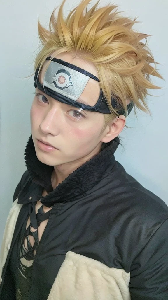 a close up of a person with a very long hair, anime , from naruto, joker as naruto, professionan anime character, realistic , naruto uzumaki, male anime style, full-, anime inspired, cosplayer, photo, naruto artstyle, , joker looks like naruto, kakashi hatake, anime character
