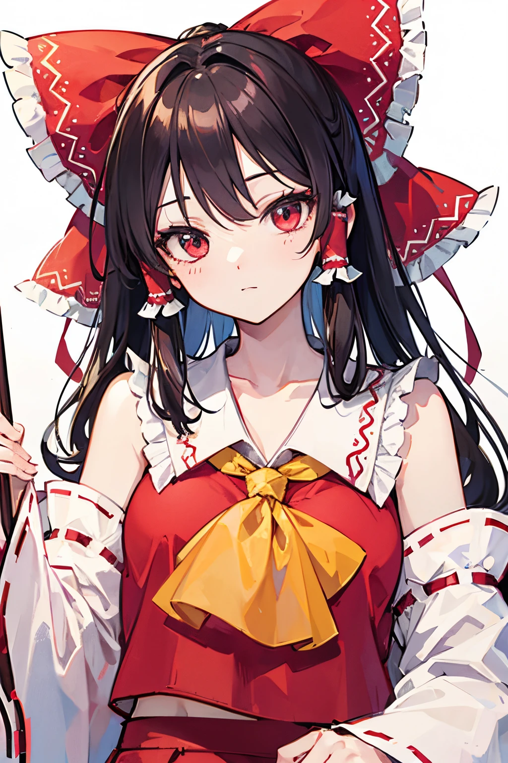 Anime girl with a red hat and a red and white dress - SeaArt AI