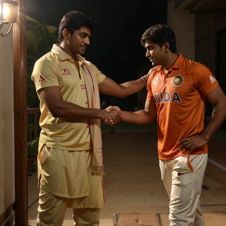 Surya Kumar yadav and hanuman ji Indian cricket
doing handshake photo reel stick 4k translate