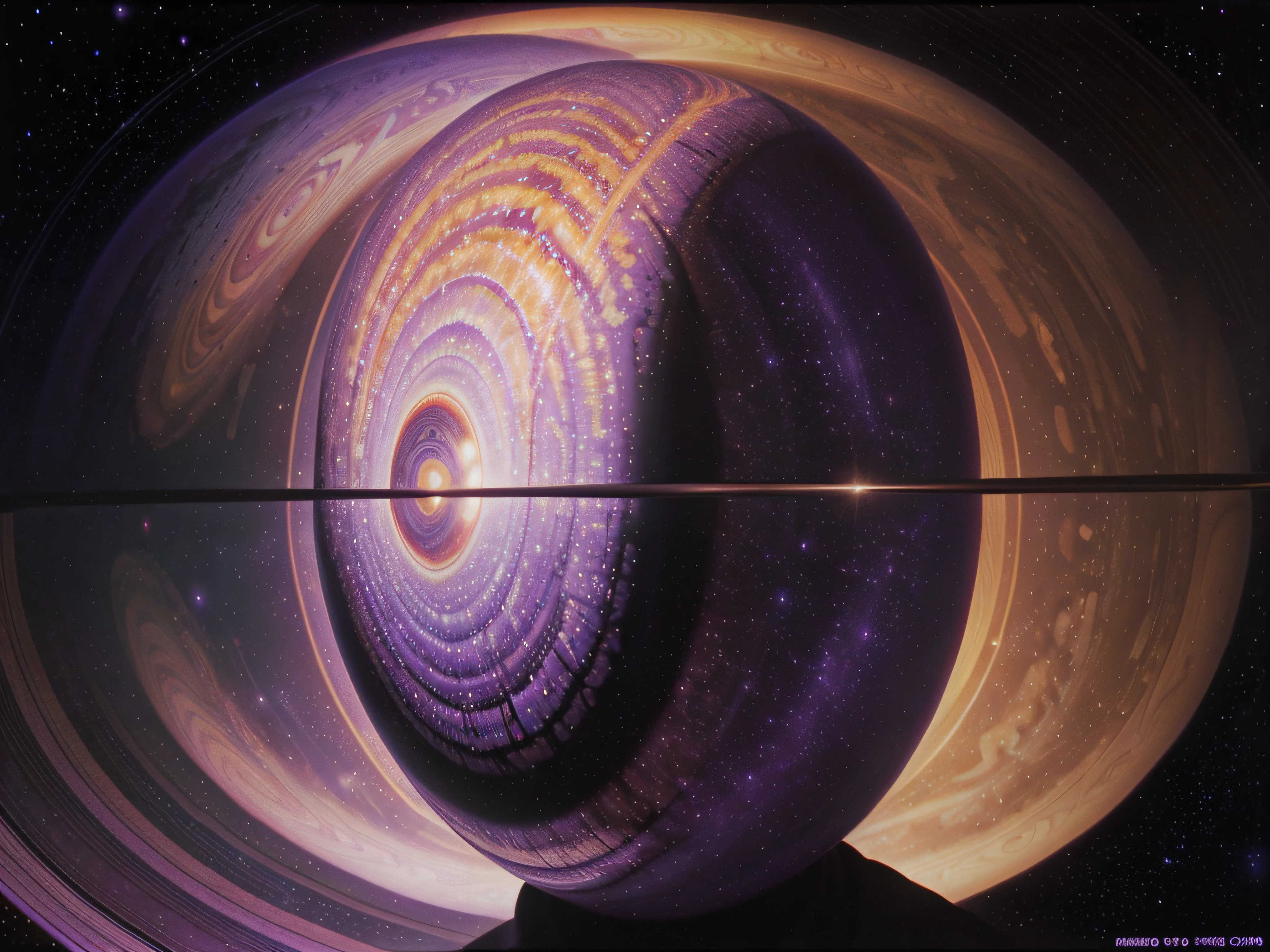 alex grey painting, purple hue, alex grey, dmt, saturn, astrology, planet saturn, purple,