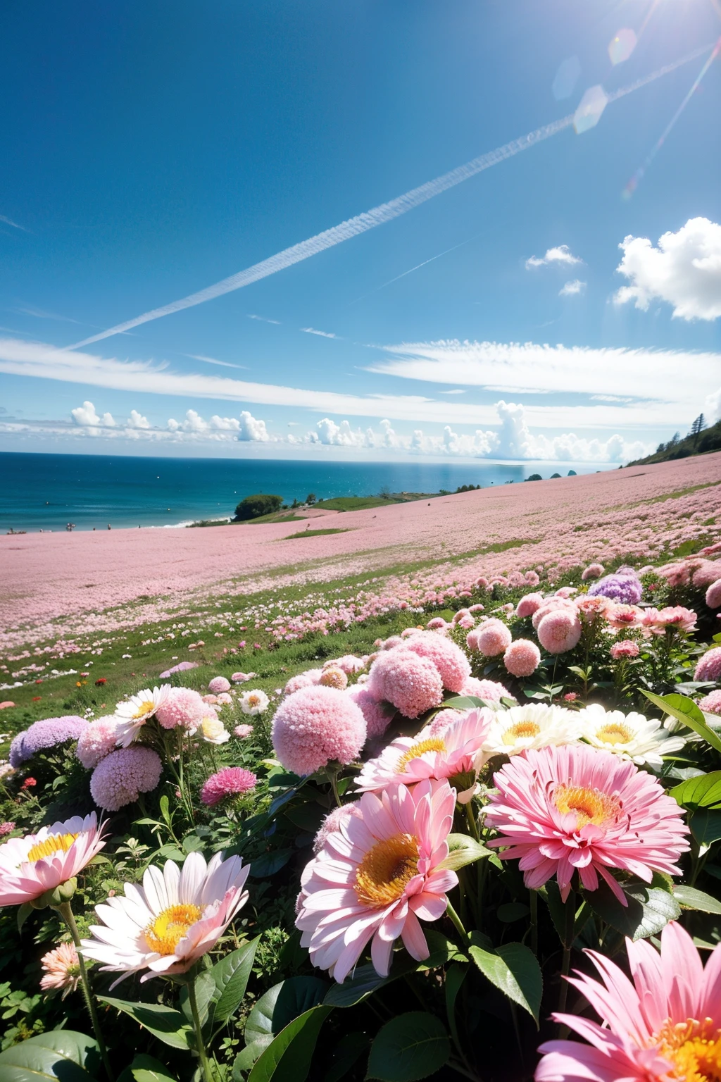 ocean of flowerlowers are blooming everywhere