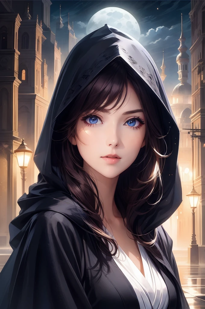 anime girl with hoodie and blue eyes in a city, artgerm. anime illustration, artgerm portrait, ig model | artgerm, artgerm. high detail, style artgerm, artgerm on artstation pixiv, beautiful anime portrait, artgerm detailed, style of artgerm, detailed portrait of anime girl