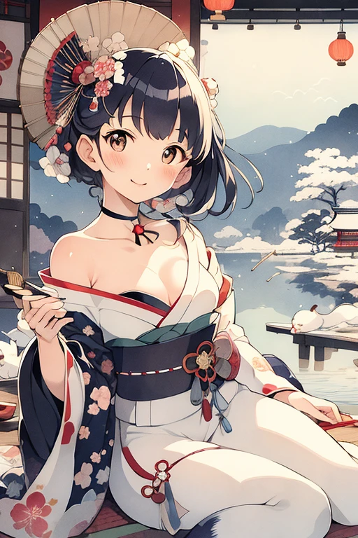 Masterpiece,Best Quality,cute ukiyo-e,luna,