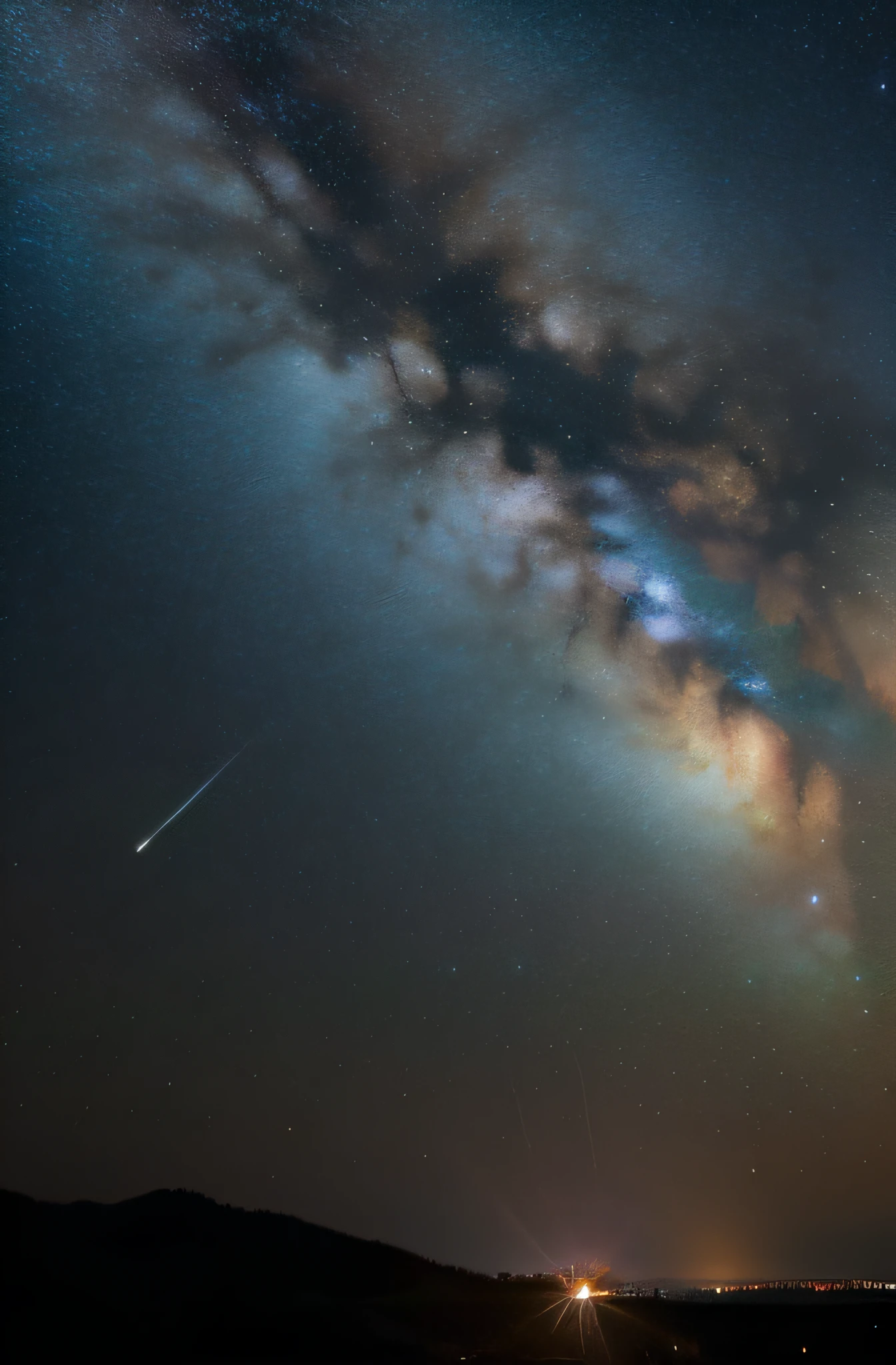 Geminid meteor shower,nigh sky