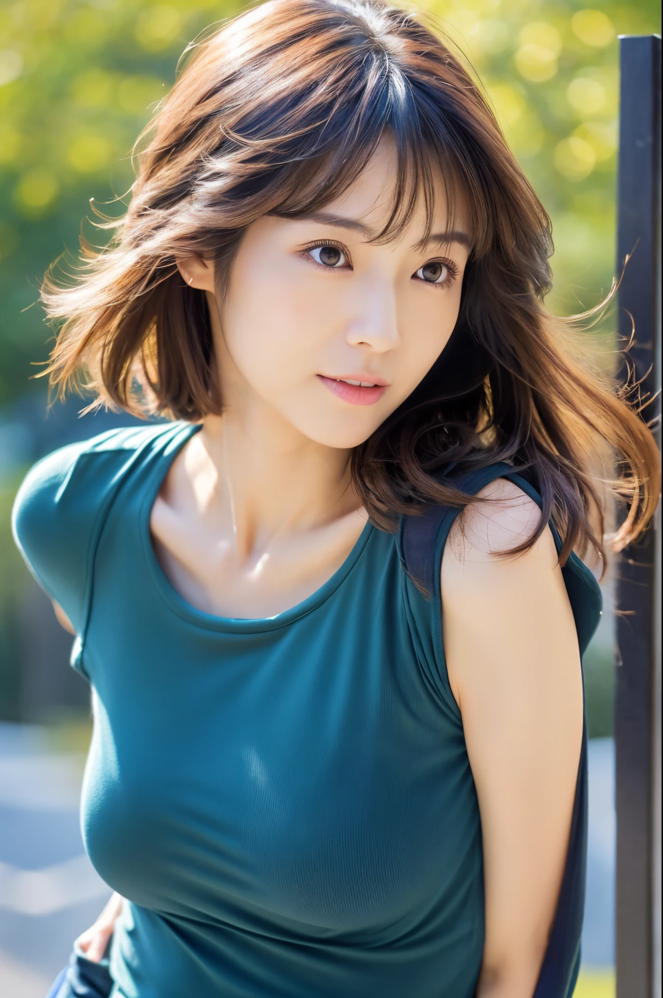 (High reality photograph, high resolusion, detailed face, detailed eyes) Skinny Japanese lady, 40 years old, cute face, various face expression, solo:1, lovely body, skinny figure, various hair style, very thin waist, beautiful buttocks, tight clothes