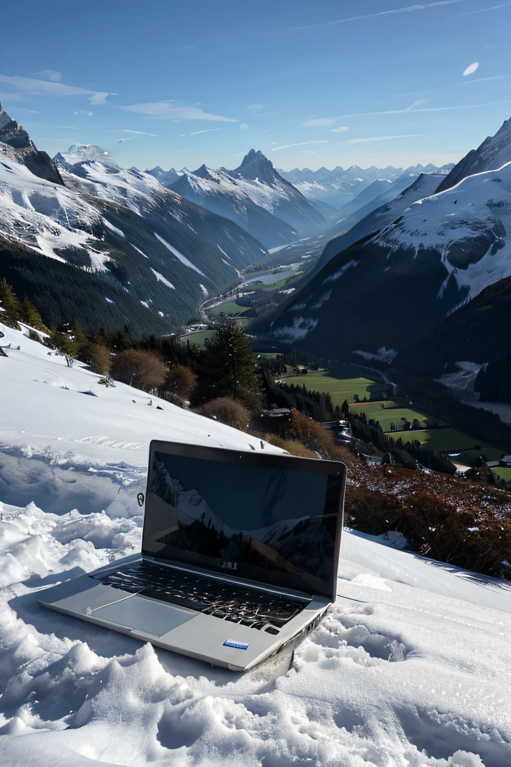 swiss alps laptop trading stock