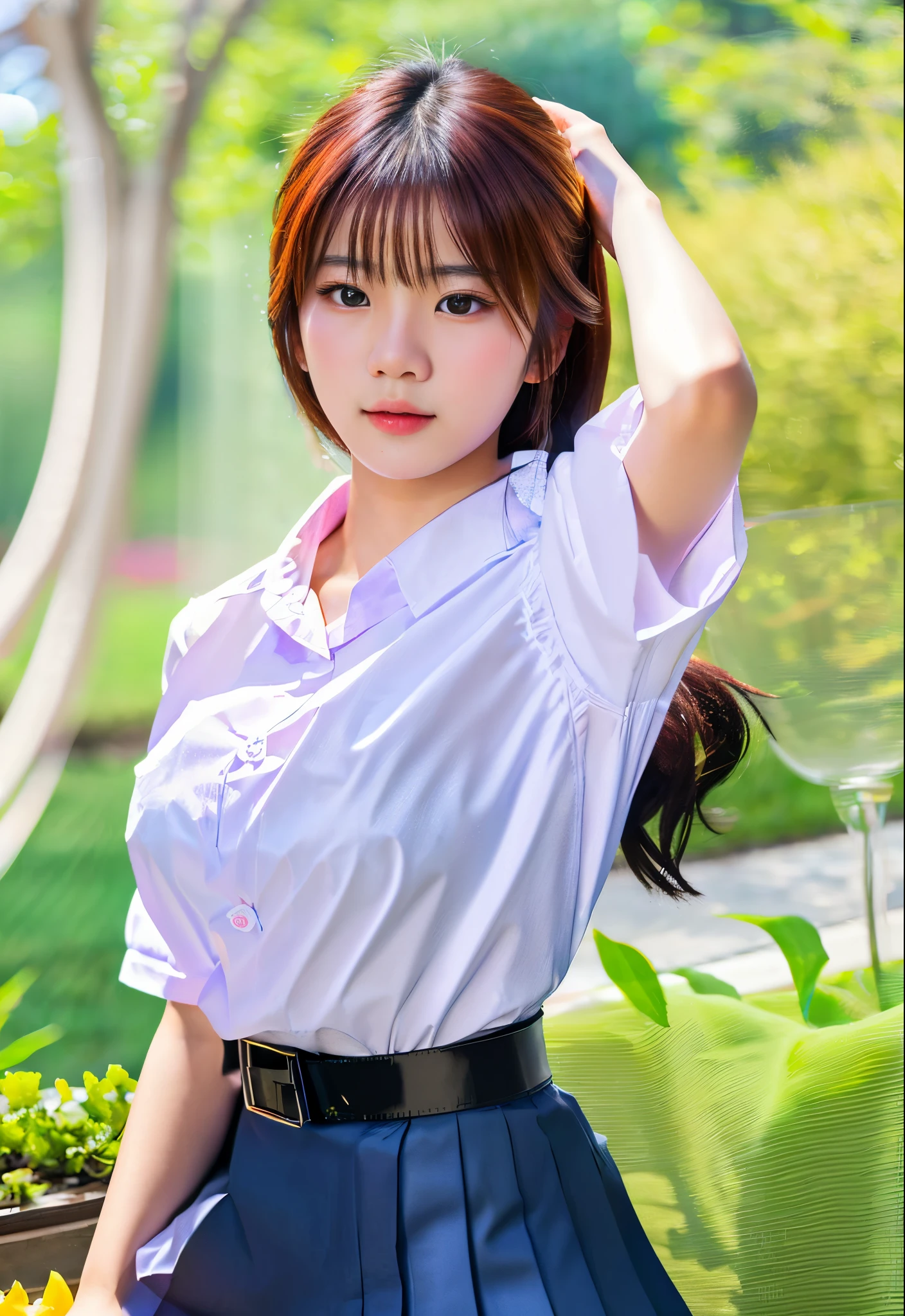 (photo-realistic:1.5), young asian girl, chinese girl, beautiful Chinese woman, 17 year old, beautiful face, highly-detailed skin, lovely persona,