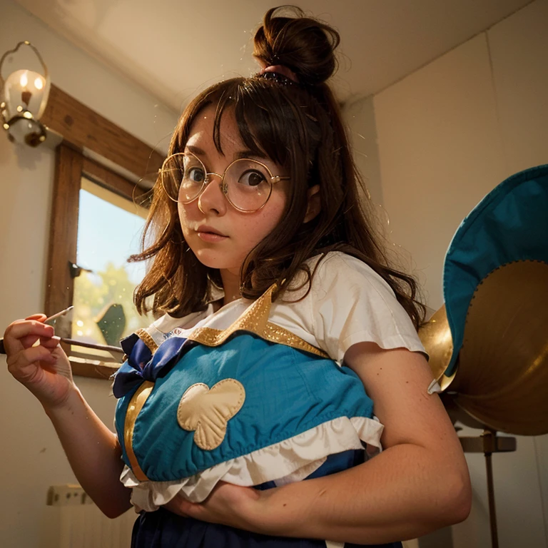 Une jeune adulte, fanfaronne, joueuse d'euphonium, surnommée Bituume. Petite, avec des lunettes et un air dynamique