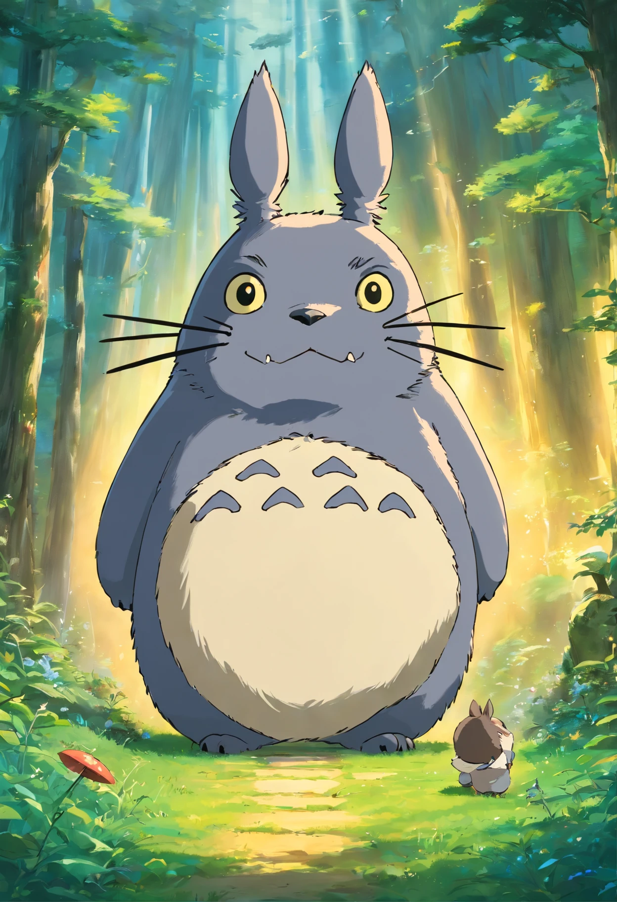 (((double contact))),Cute Lucky Totoro,kosmos,Double exposure enhancement,ultradetailed,hyper HD,hyper realisitc,8K,artwork of a,co-renderer,Positive point of view