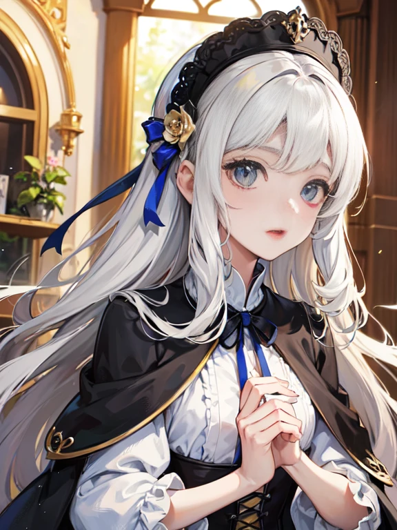 「An aristocratic family standing against a dim background、 girl from fairy tales。her body is petite and strange,、Each muscle and skeleton is delicately drawn...」The figure is、Accurate reproduction based on human anatomy、Her innocence and nobility are a perfect blend.。
Her outfit is、Works that capture the essence of Gothic Lolita fashion.。Gorgeous blue velvet and white silk combination、((subtle gold embroidery)),Luxurious lace and ribbons are embellished in the details。Everything is real to the five senses of the viewer...。(((elegant luster)))
her expression is pure and pure、that clear skin, Fine wrinkles and hair are noticeable.、In those pearly eyes、It's as clear and calm as a deep lake..。Beautiful like a handprint、The tip is a work of art。
Her presence is、There is a charm that everyone there can enjoy.'keep an eye on them.。These are all、Shot with top-of-the-line cameras.、By increasing the sense of presence and realism、involve everyone。((facial close-up))
Depicted here is、The most beautiful girl in human history、It is a symbol of staying strong in another world...。Its appearance exceeds the limits of humans.、Its beauty and individuality、Detailed anatomical depiction of the figure that will remain in this work forever.、Fabric texture、A composition in which her charm comes to the fore、This work is a fusion of those、A masterpiece that will captivate everyone。」
