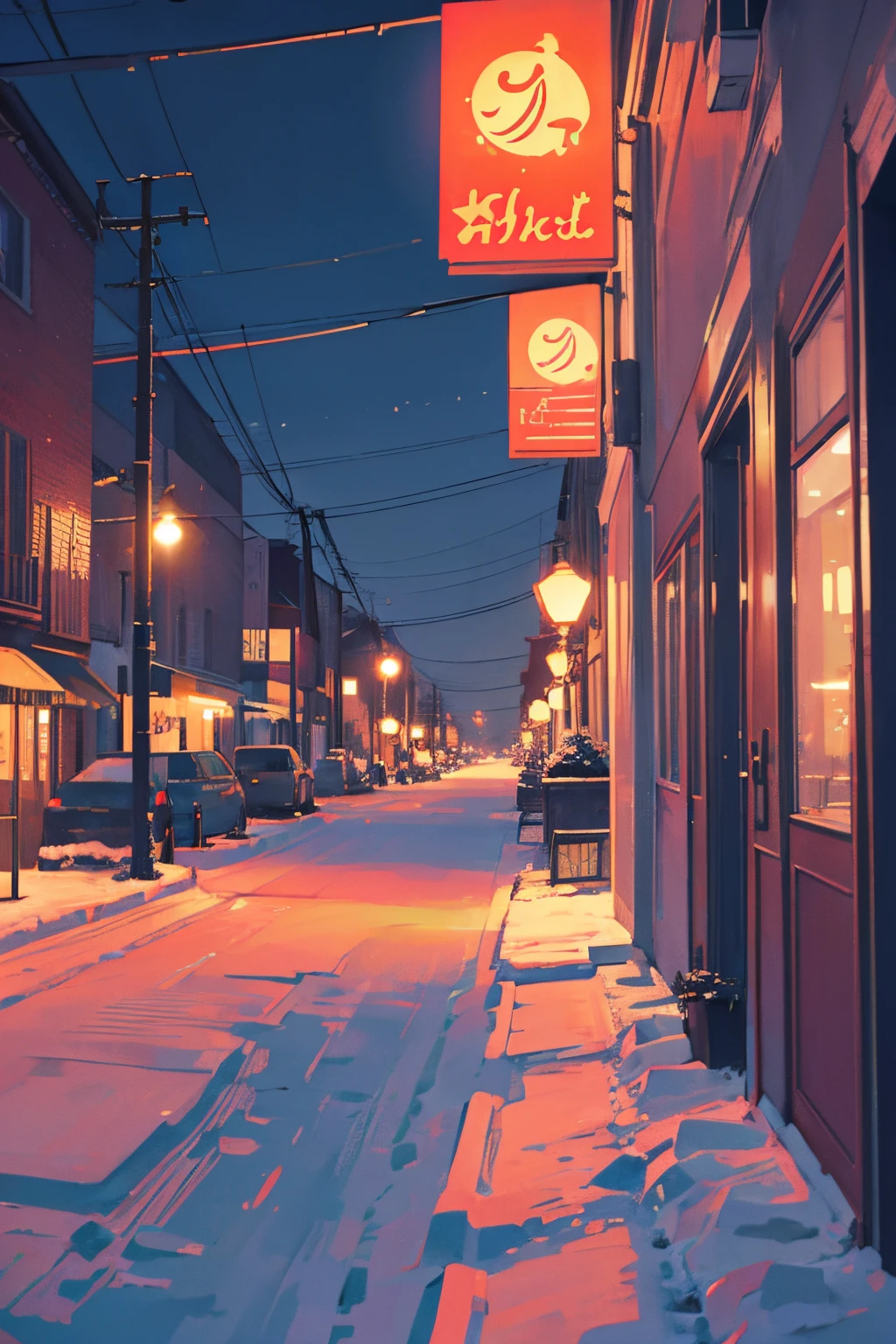 winter in the south,the night,warmth,neonlight,scenecy,4K