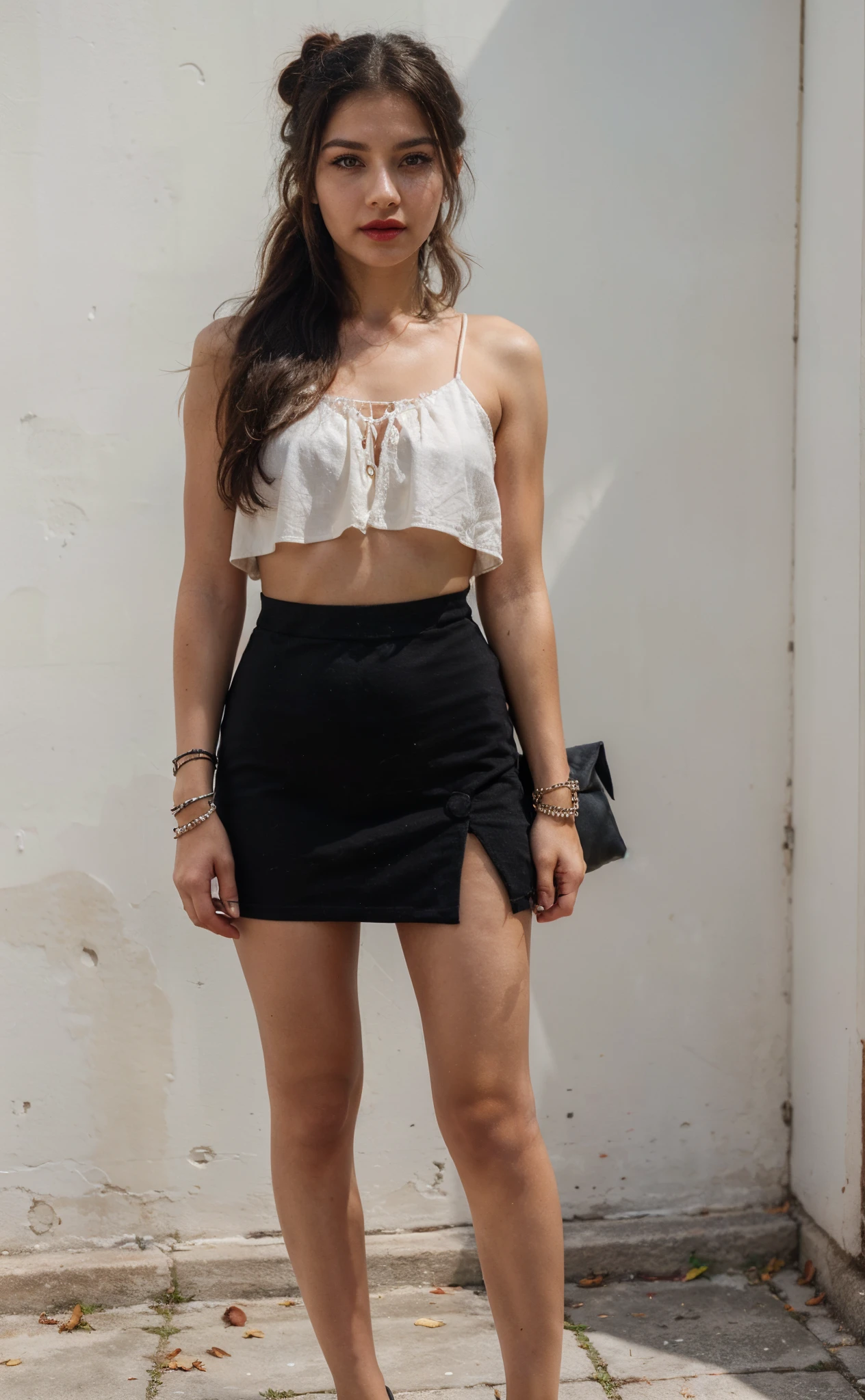 ((RAW), (do not change her face), a photo of a young girl, 25 years old, bun hair, top knot, black hair, n the Turkey, İstanbul Autumn, autumn istanbul, black hair, bun hair, top knot, photo of a beautiful girl, ((photo)), ((lipstick)), eyelashes, detailed, Realistic, realism, real details, a real photo makeup, (make-up), Best Quality,, 32k, 16k
