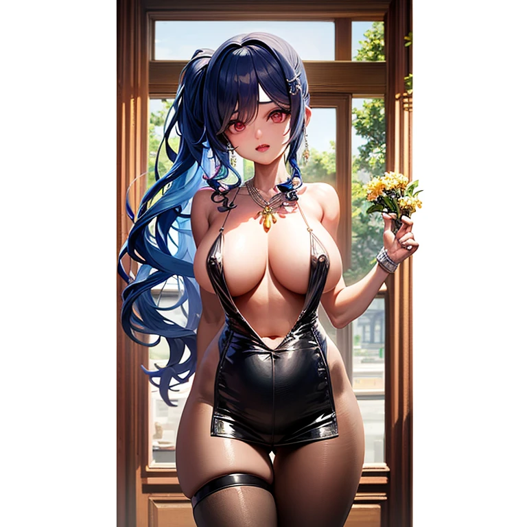 anime com peito grande posando em um quarto, menina sedutora, thicc, hinata hyuga, small curvy loli, (SFW) ro para o trabalho, kantai collection style, Tifa Lockhart, biomechanical oppai, Retrato sedutor de Tifa Lockhart, Shikami, oppai cyberpunk, Retrato de Tifa Lockhart, Marin Kitagawa Fanart