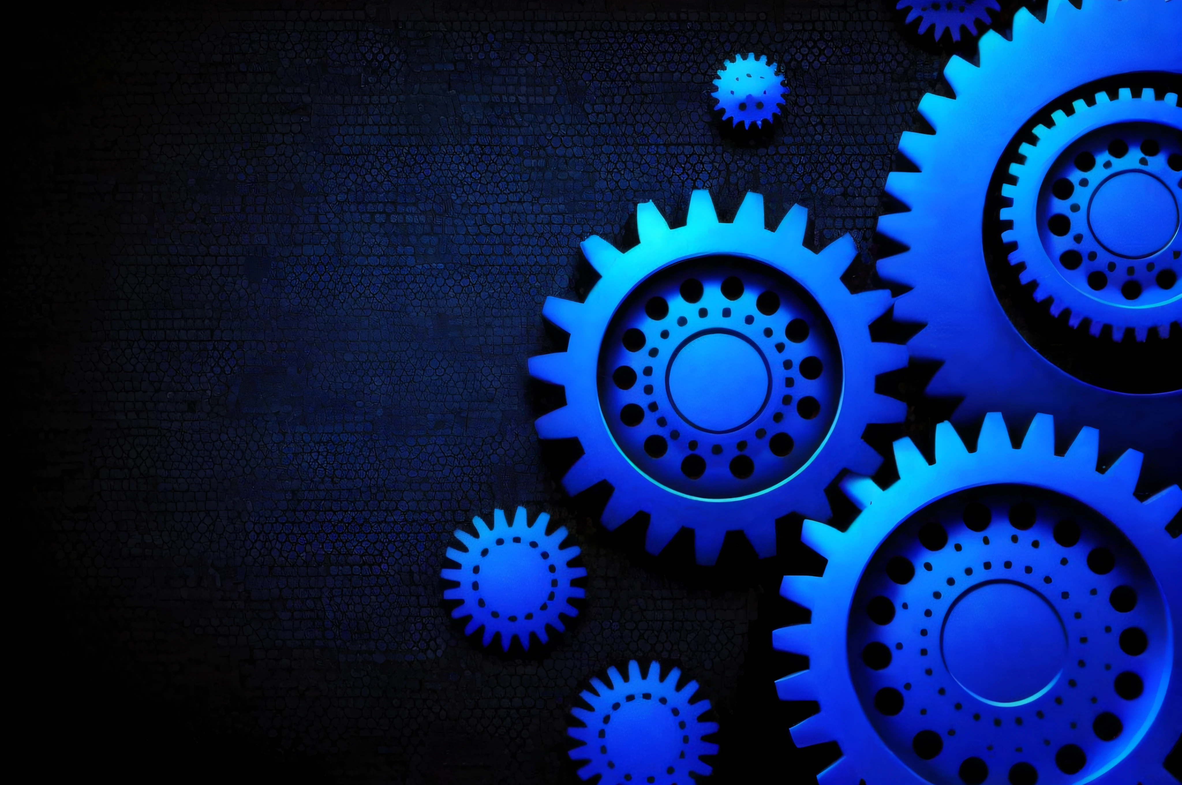 gears on a black background with blue lighting, Cogs, engrenagens e engrenagens, engrenagens, engrenagens e rodas, rodas dentadas, papel de parede do computador, wallpaper mobile, mechanical gear, Papel de parede - 1 0 2 4, Engrenagens e luzes, mechanical - parts, Mecanismos, Mechanicalgirl, (engrenagens), ((engrenagens)), desktop background, papel de parede hd, desktop wallpaper, wallpaper mobile