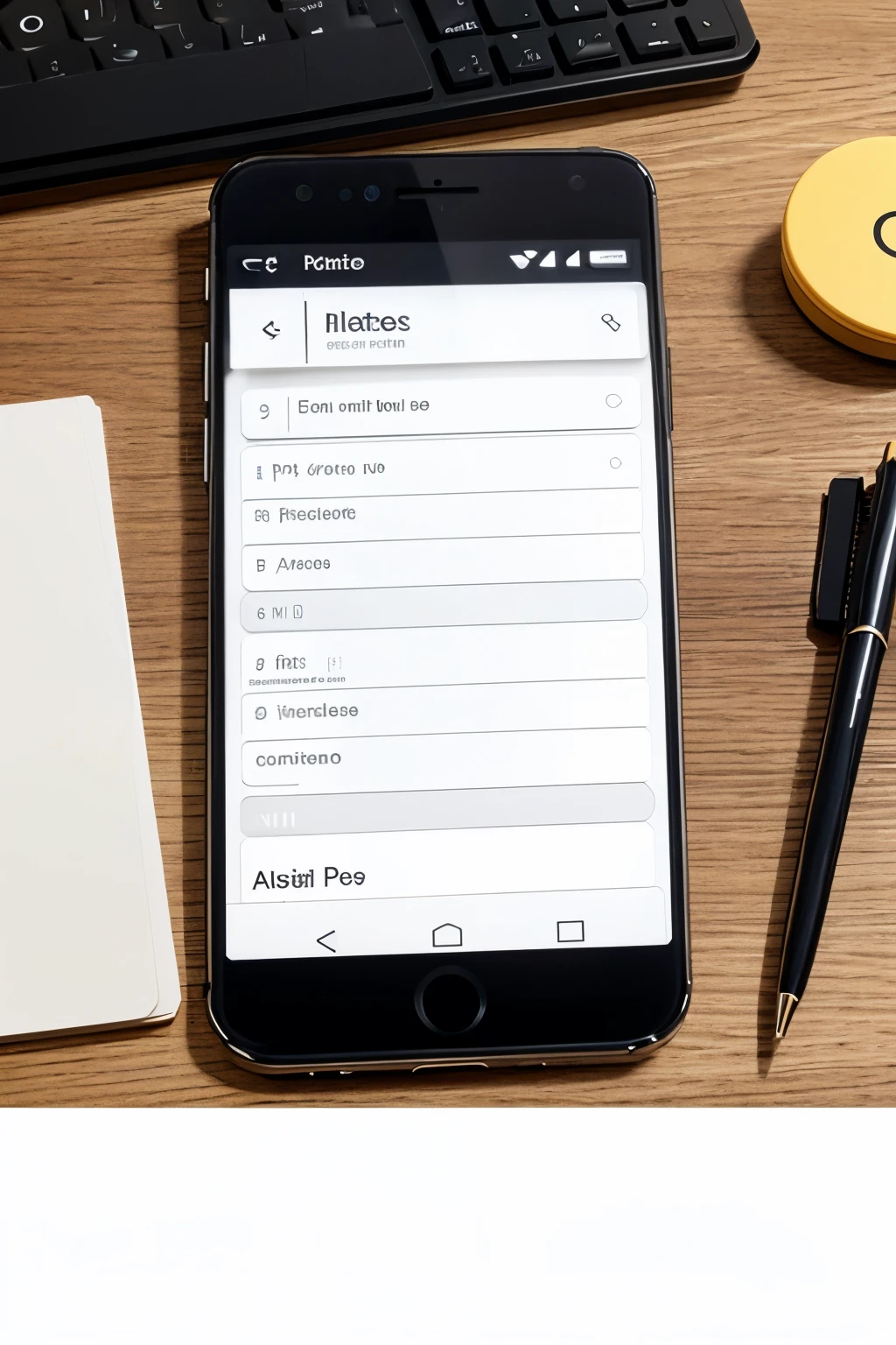 Minimal creative notes app ui