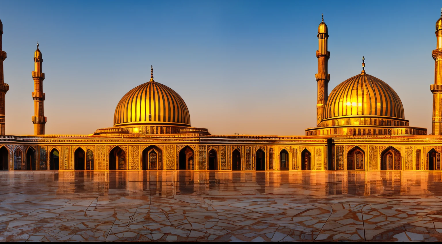 mosque golden hour architectural design