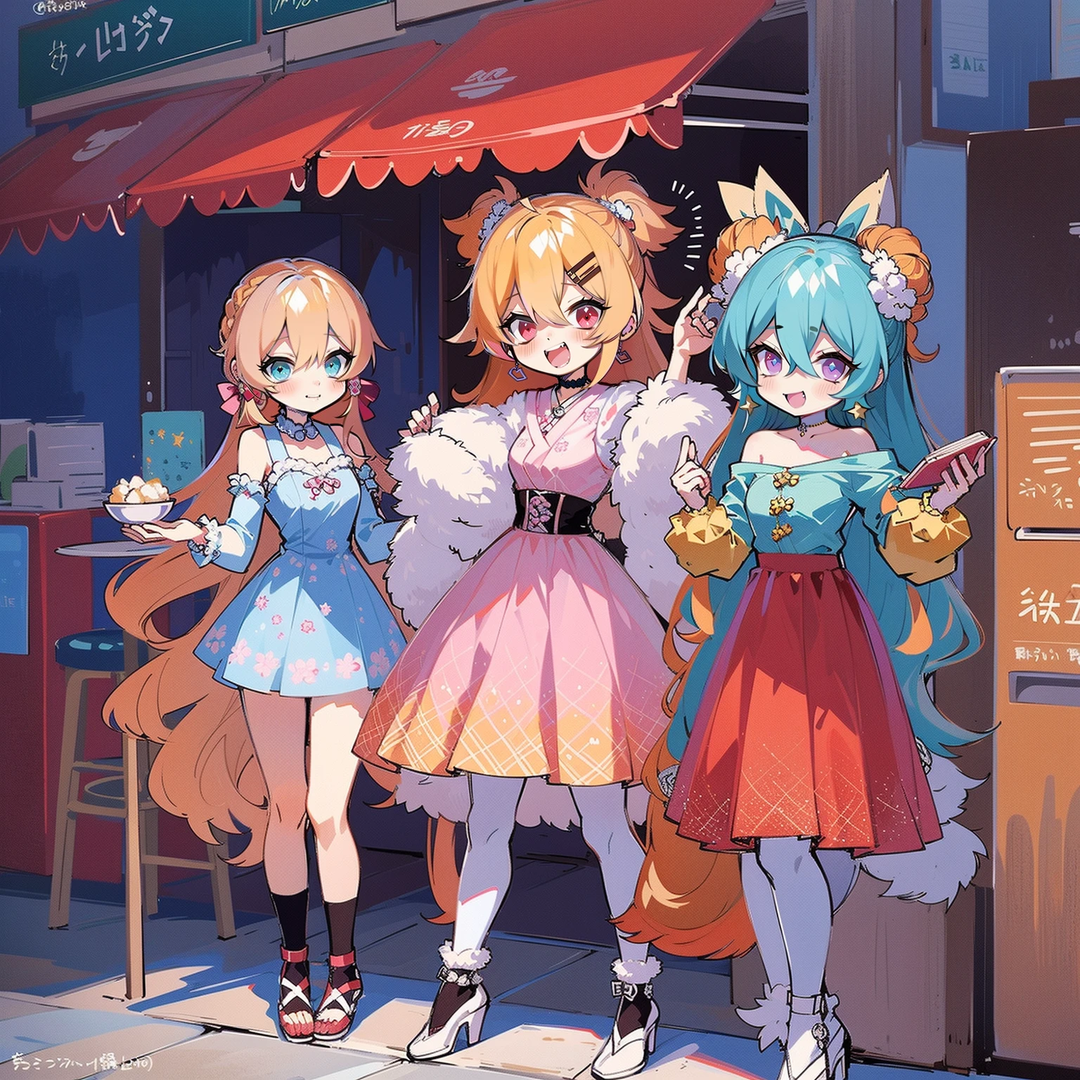 2 d anime style, anime moe art style, jazz and rosla, cute art style, anime style illustration, anime girl, by Kamagurka, in pixiv, pixiv style, pixiv, in anime style, anime art style, full body commission