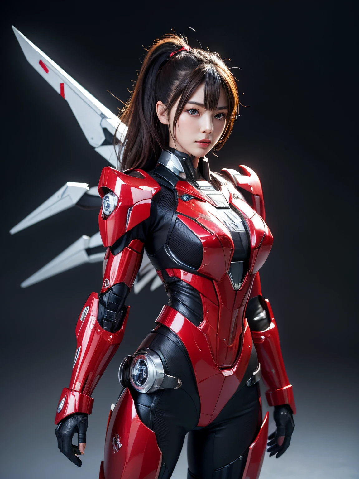 Textured skin, Super Detail, high details, High quality, Best Quality, hight resolution, 1080p, hard disk, Beautiful,(Windblade),beautiful cyborg woman,Mecha Cyborg Girl,Battle Mode,Girl with a Mecha Body,She'Wearing futuristic Transformers mechs,Female Warrior,fully body photo